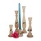 Kitcheniva 5 Set Wooden Paired Candlesticks Maple Wood Home Decor
